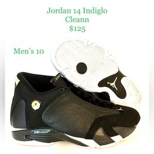 Men’s 10 - Jordan 14 Retro Indiglo 2016 487471-005 Lightly Worn Cleann